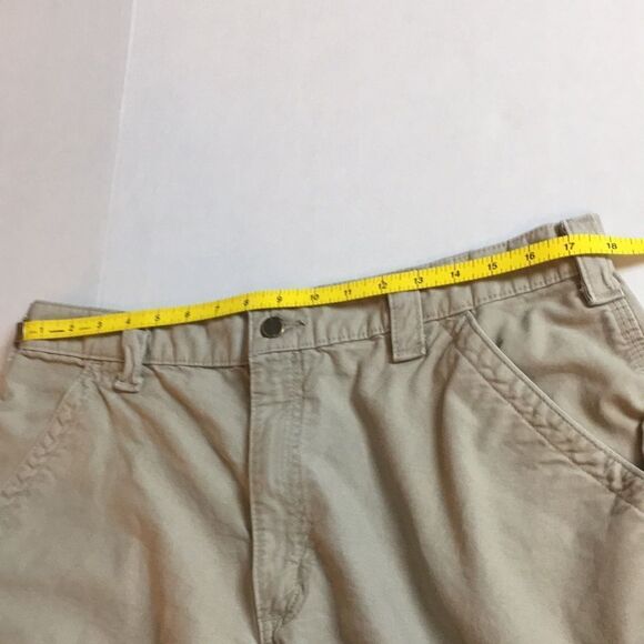 Carhartt Dungaree Fit 100% Cotton Tan Utility Work Cargo Pants 36x32 - Picture 11 of 16